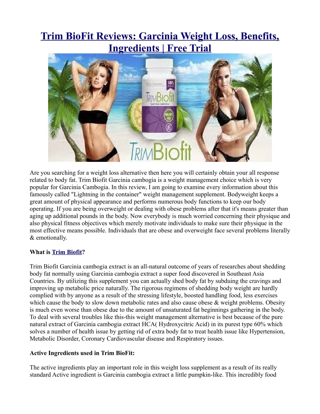 trim biofit reviews garcinia weight loss benefits