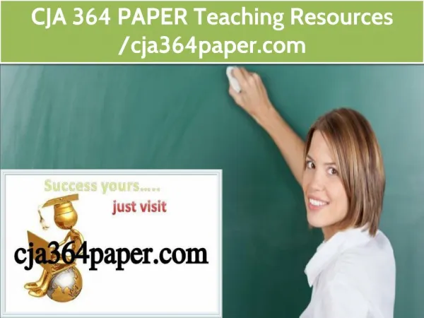 CJA 364 PAPER Teaching Resources / cja364paper.com