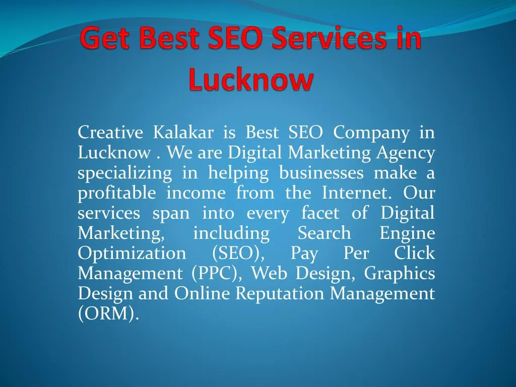 get best seo services in lucknow