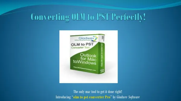 Convert OLM to PST Free Software