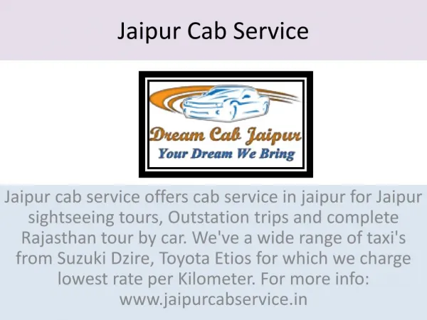 Best Jaipur Cabs Service