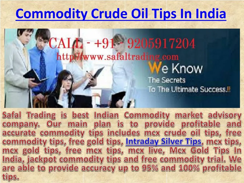 commodity crude oil tips in india