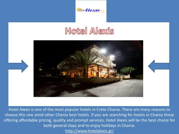 Alexis Hotels in Chania