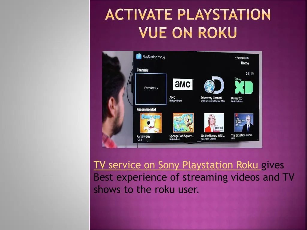 activate playstation vue on roku
