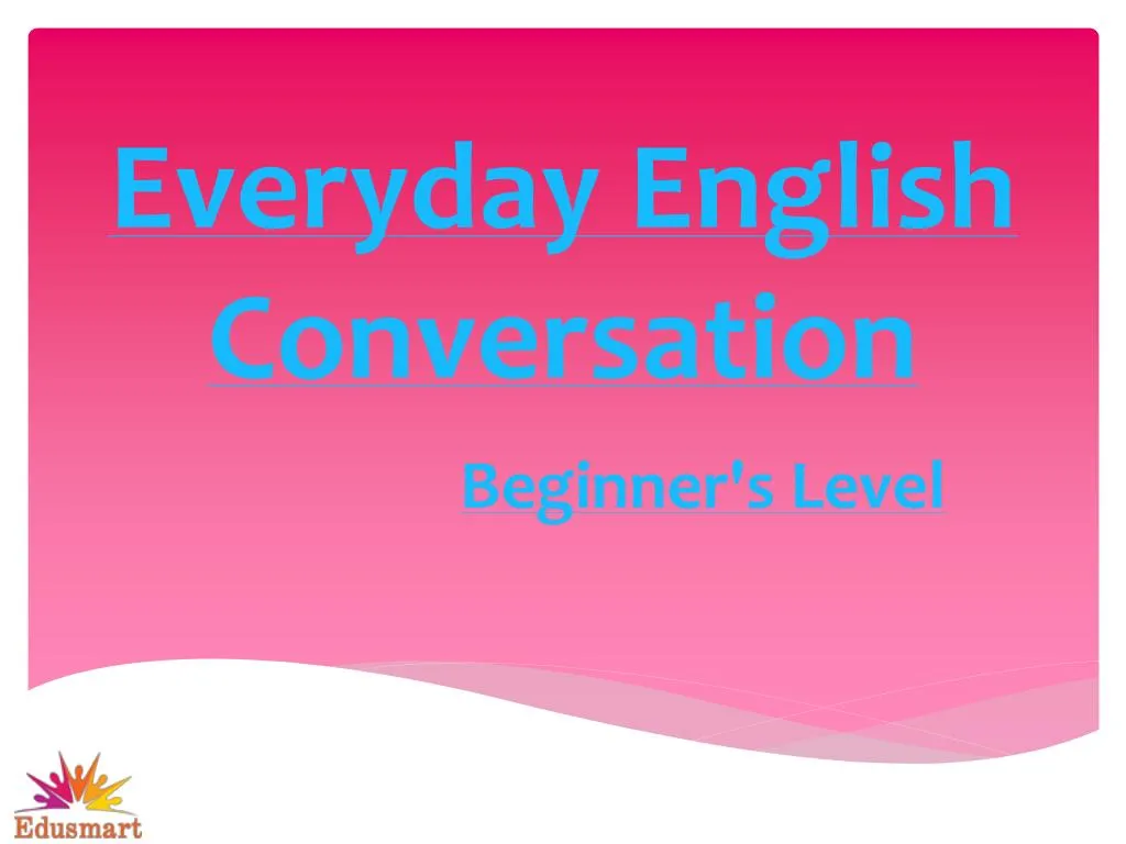 everyday english conversation