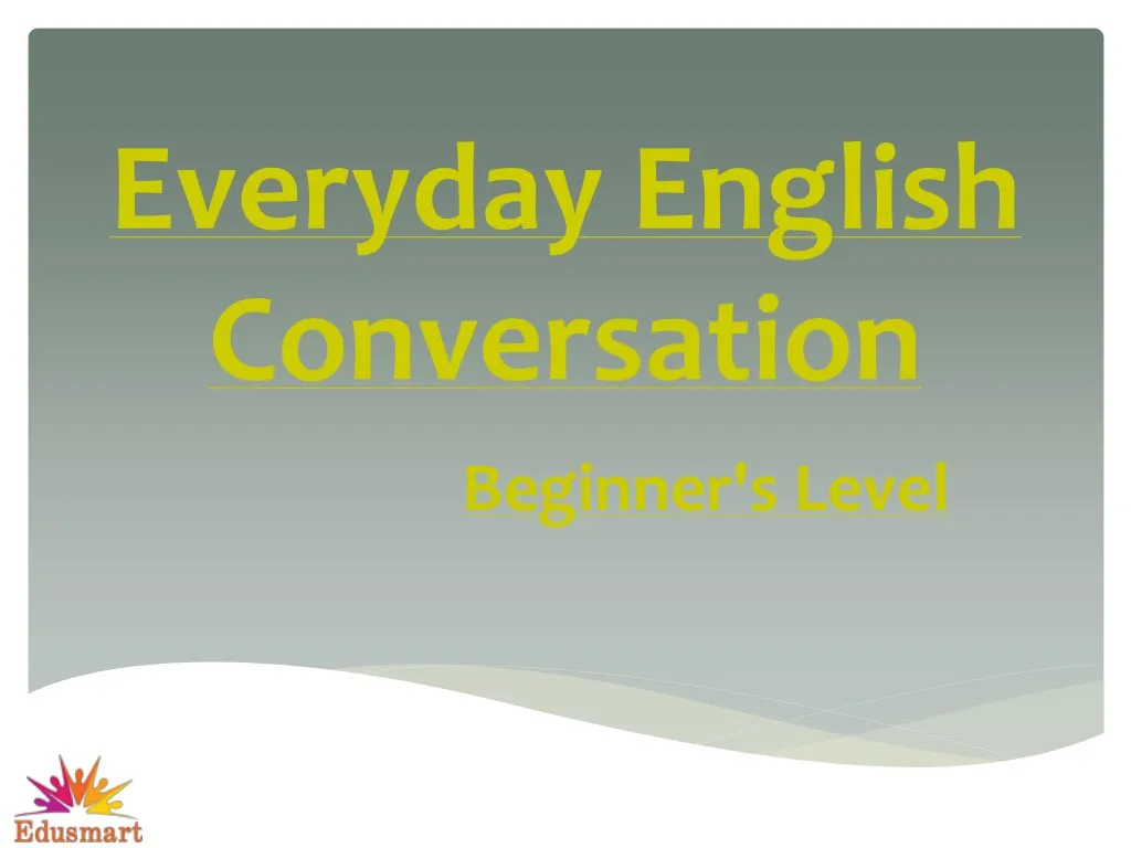 everyday english conversation