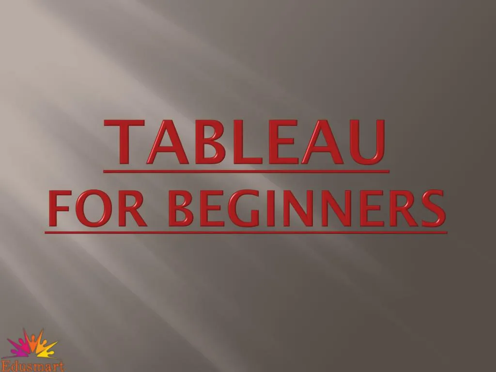 tableau for beginners