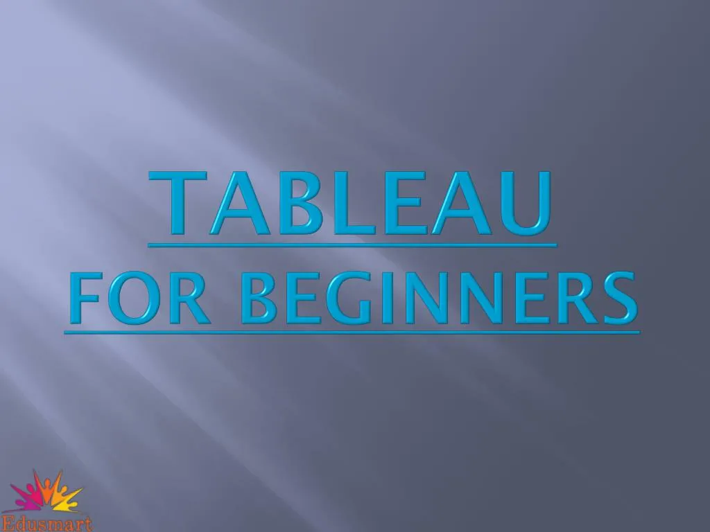 tableau for beginners