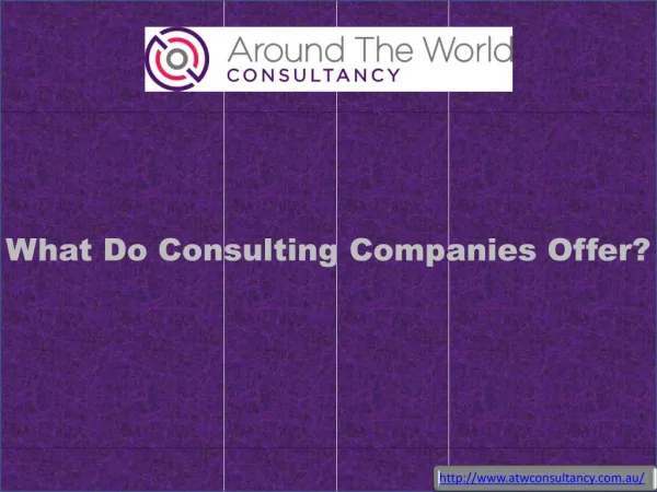 What do consulting companies offer?