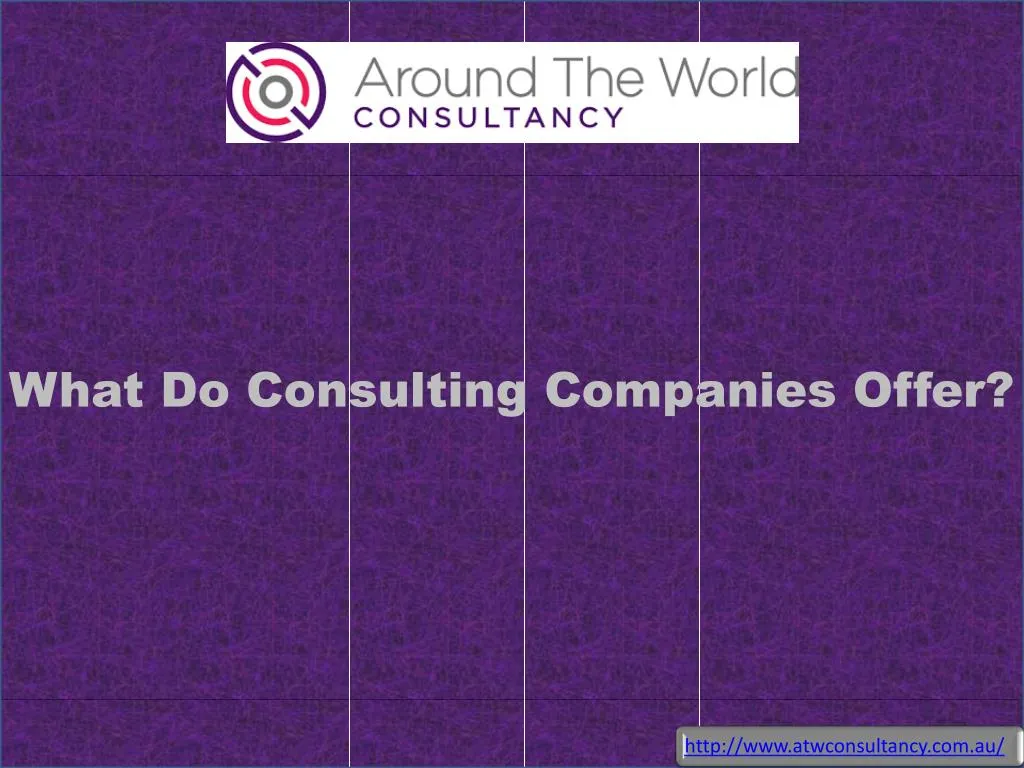 what do consulting companies offer