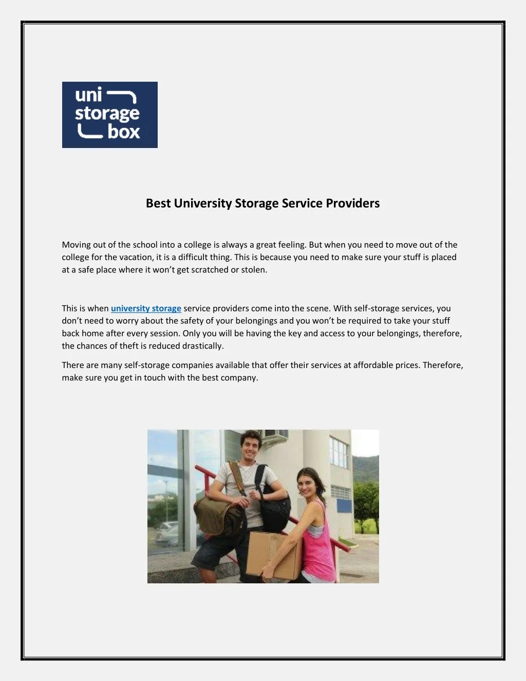 best university storage service providers