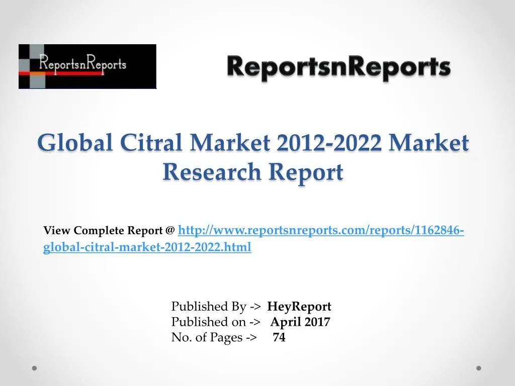 global citral market 2012 2022 market research report