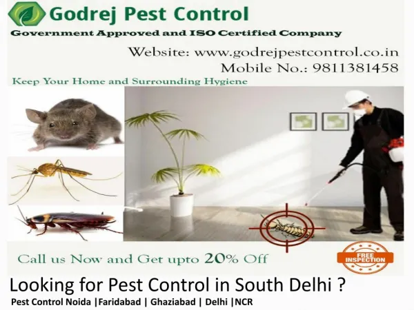Looking for Pest Control in South Delhi Contact Godrej