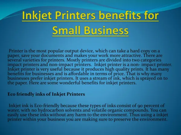 Tips to choose a good printer
