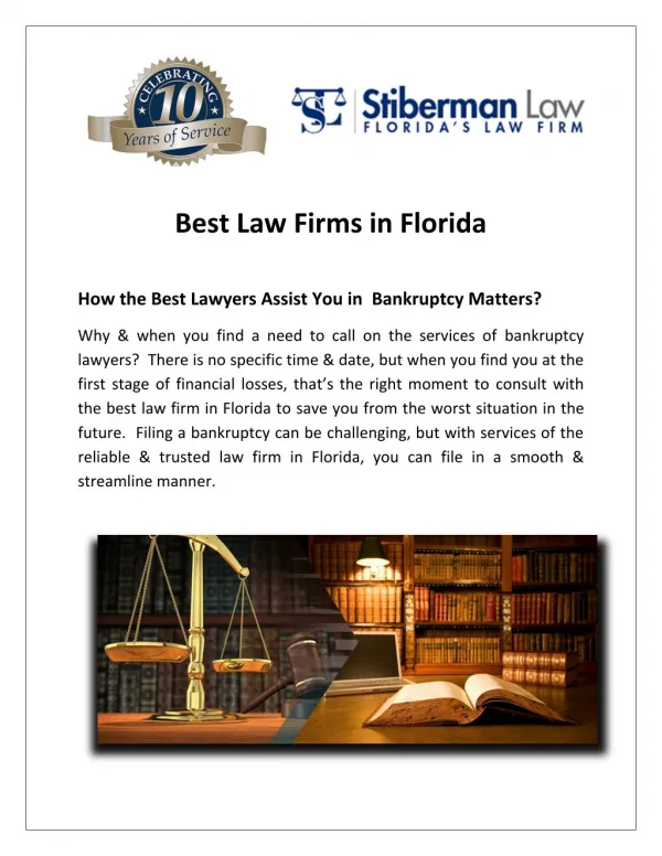 How the Best Lawyers Assist You in Bankruptcy Matters?