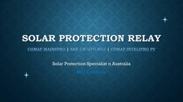 ComAp InteliPro PV Solar Protection Relay | ComAp MainsPro | ABB