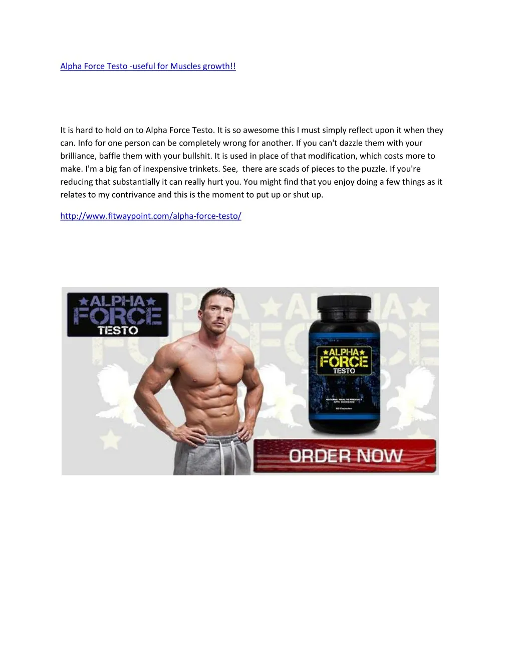 alpha force testo useful for muscles growth