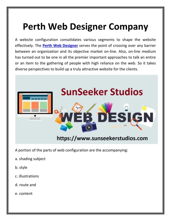 Perth Web Designer Company