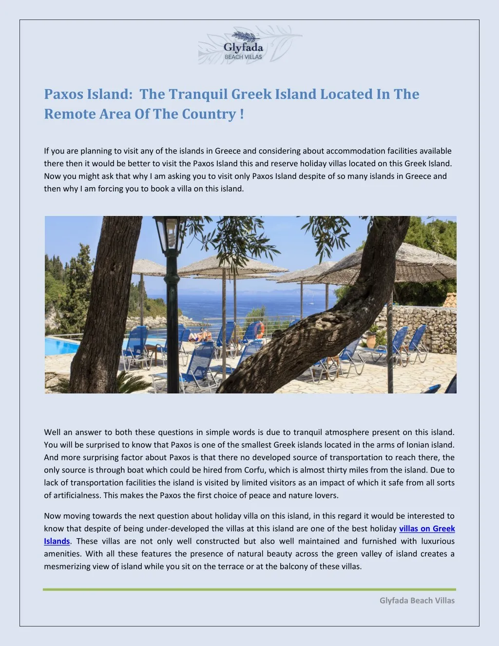 paxos island the tranquil greek island located