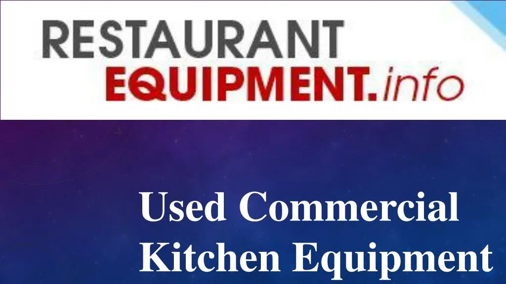used commercial kitchen equipment