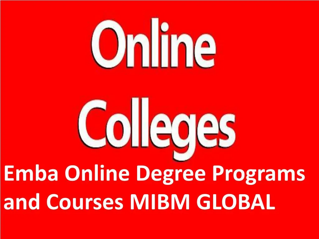 emba online degree programs and courses mibm