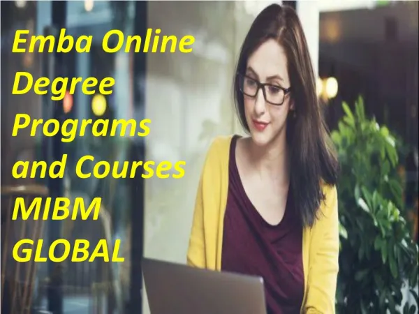 emba online degree programs and courses mibm