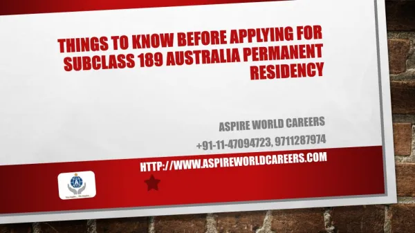 Australia permanent Residency