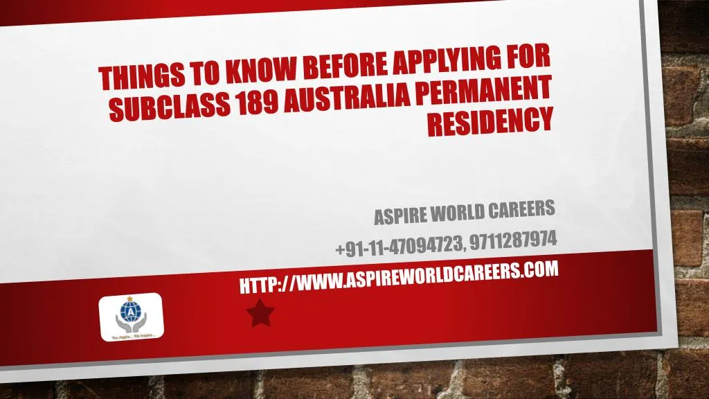 things to know before applying for subclass 189 australia permanent residency