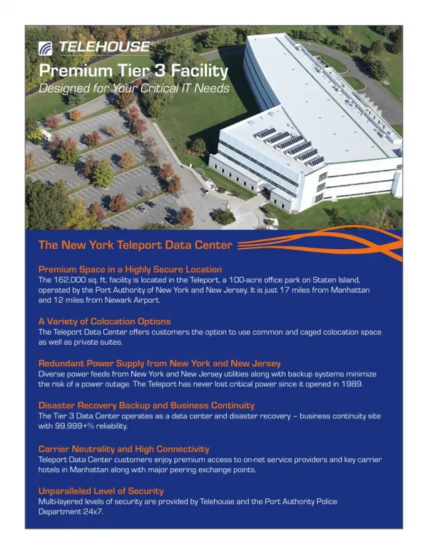 Premium Tier 3 Facility : Designed for your Critical IT needs