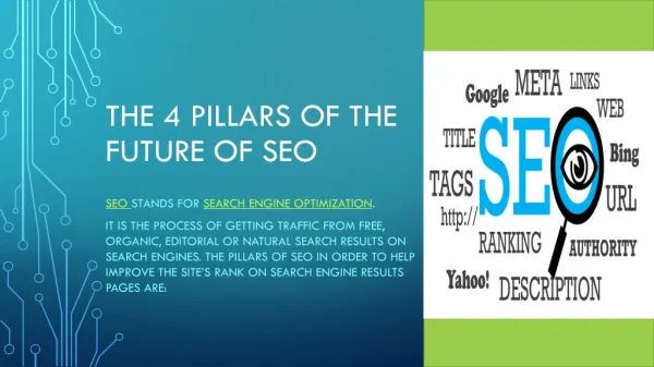 4 PILLARS OF FUTURE OF SEO