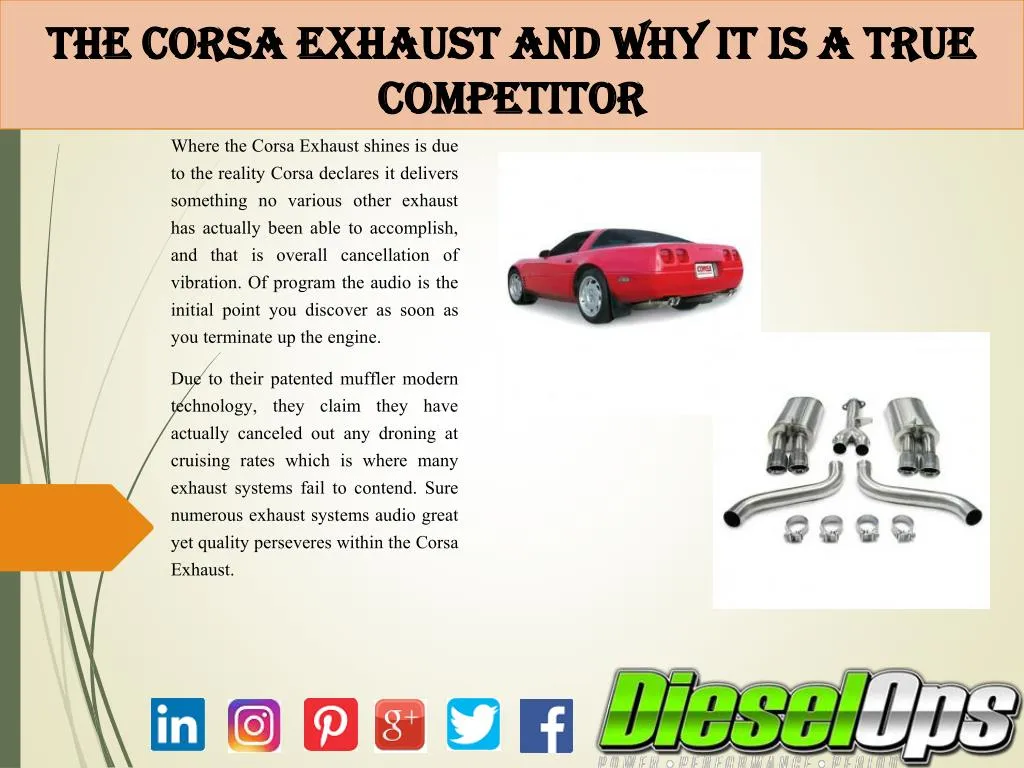 the corsa exhaust and why it is a true competitor