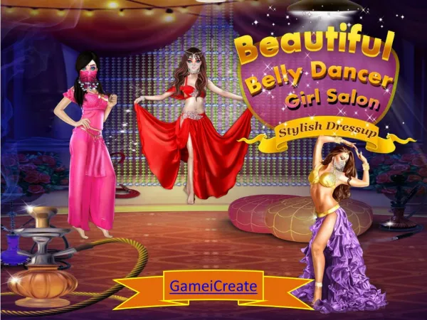 Beautiful Belly Dancer Girl Salon Stylish Dressup