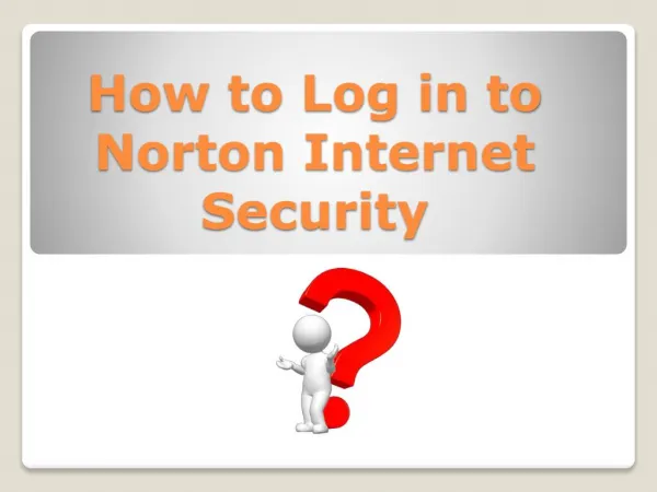 How to log in to Norton Internet Security?