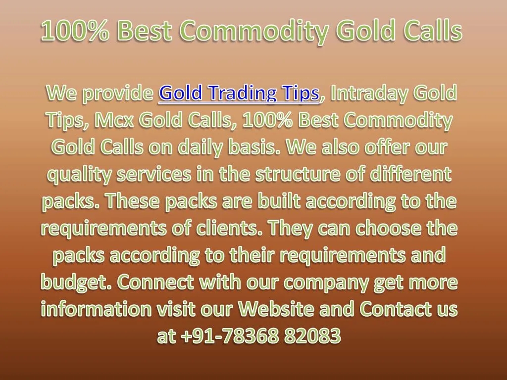 100 best commodity gold calls