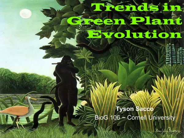 Trends in Green Plant Evolution
