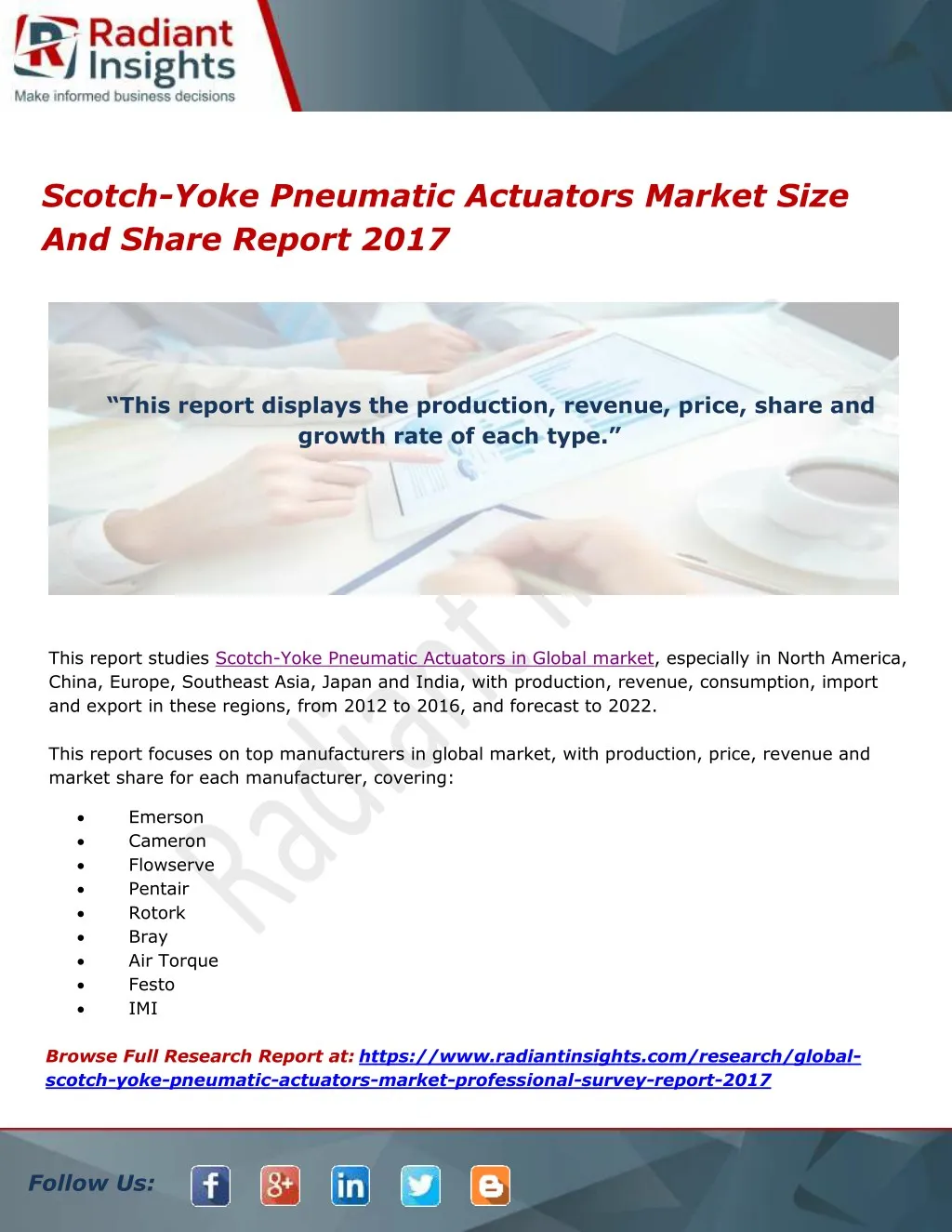 scotch yoke pneumatic actuators market size