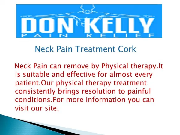Neck Pain Treatment Cork