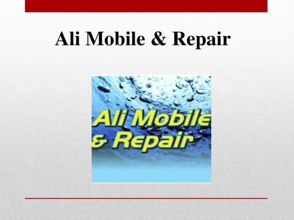 Ali mobile & repair!