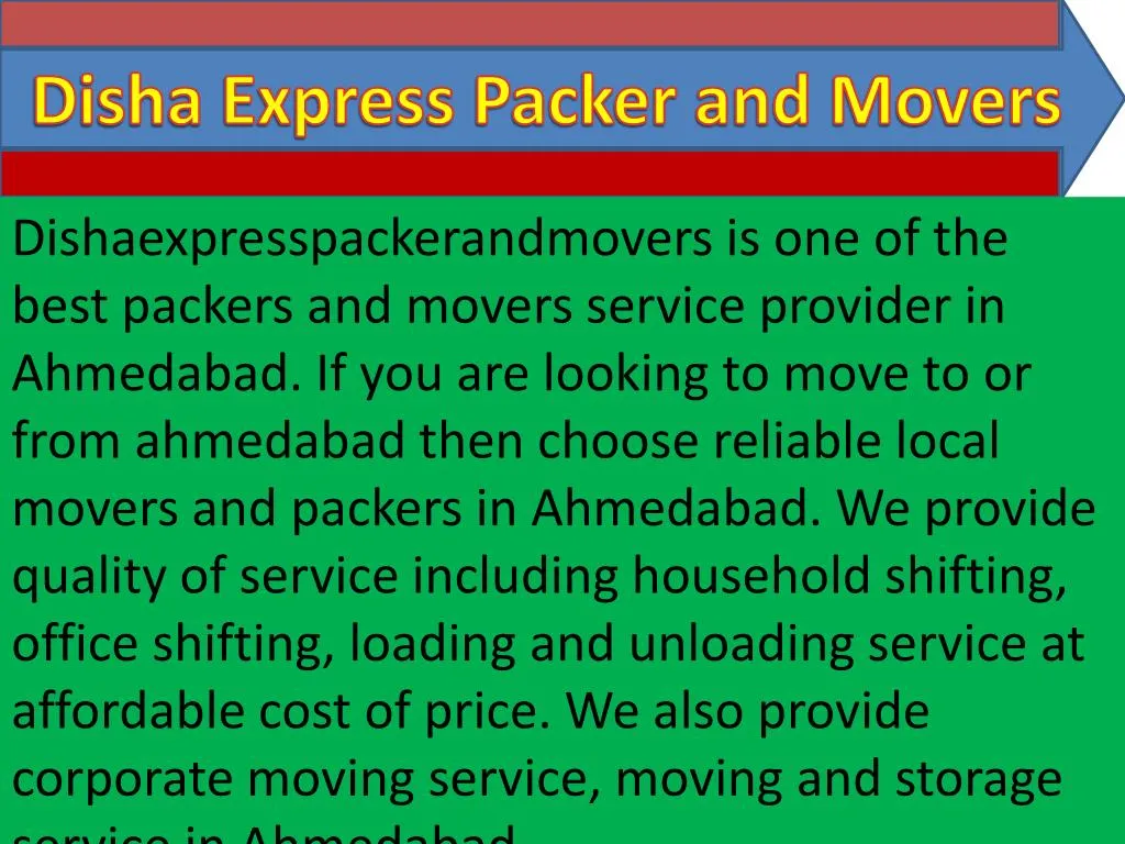 disha express packer and movers