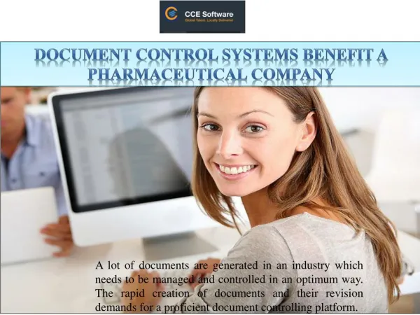 Document control systems benefit a pharmaceutical company