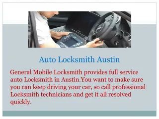 Auto Locksmith Austin