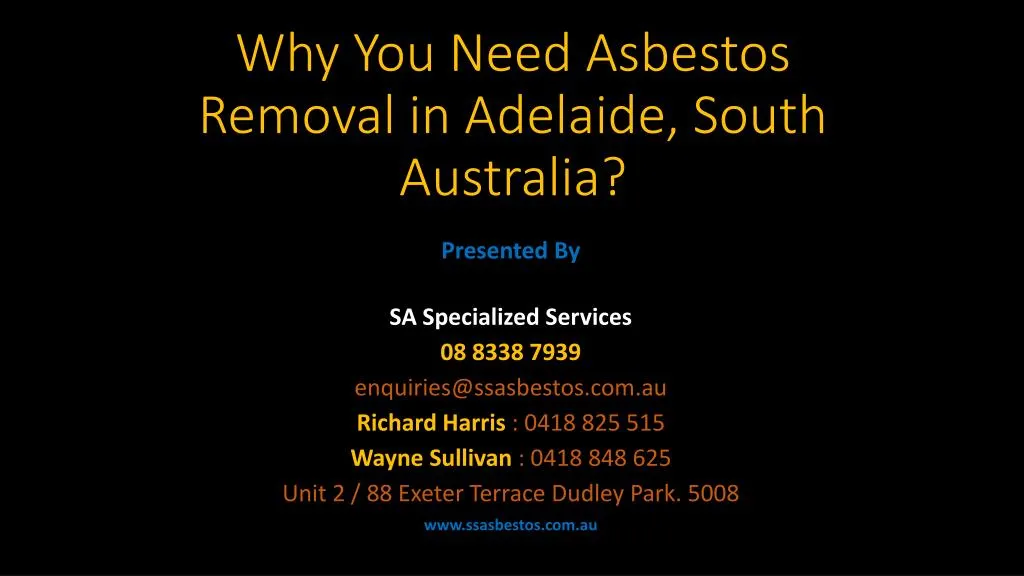 why you need asbestos removal in adelaide south australia