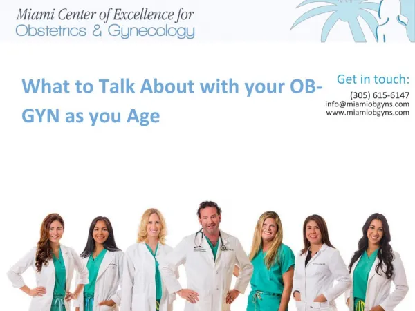 What to Talk About with your OB-GYN as you Age