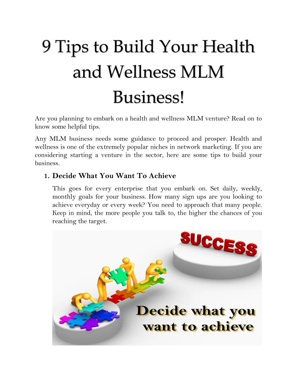 9 tips to build your health and wellness