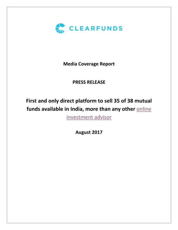 Clearfunds Coverage Report