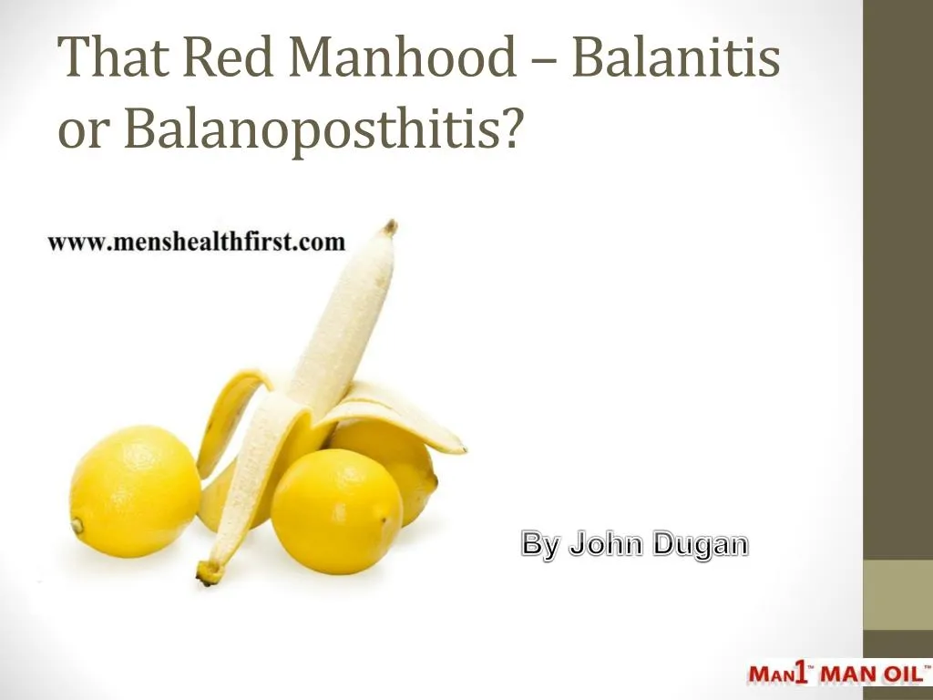 that red manhood balanitis or balanoposthitis