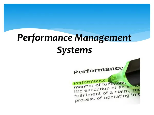 Performance Management Systems- MakeMyAssignments.com