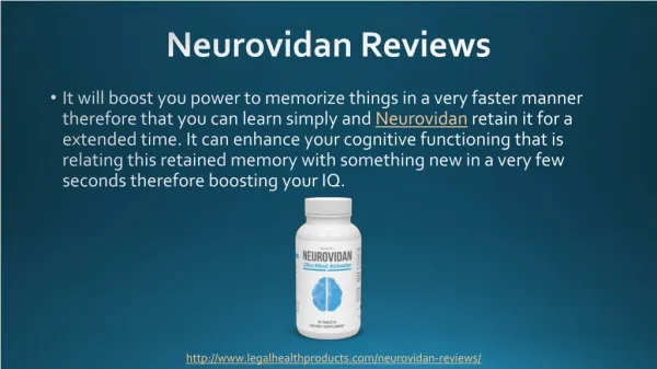 Read Neurovidan Brain Booster Supplement Reviews, Side Effects and Result