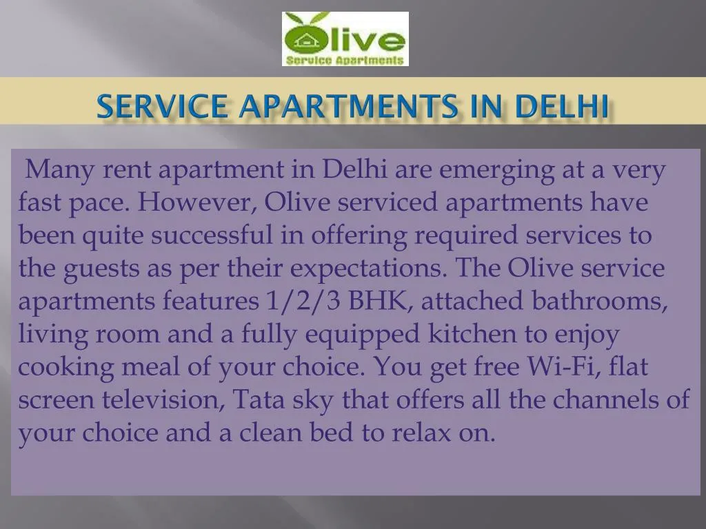 service apartments in delhi
