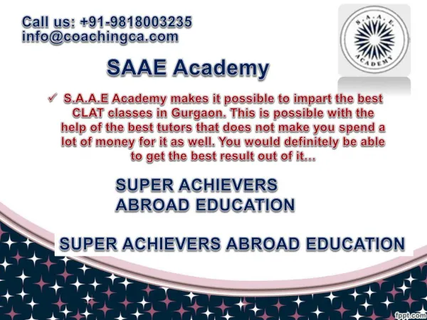 S.A.A.E Academy best SSC coaching in Gurgaon